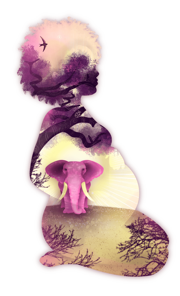 Illustration doula maternite julie diop dans la loire yaay jamm